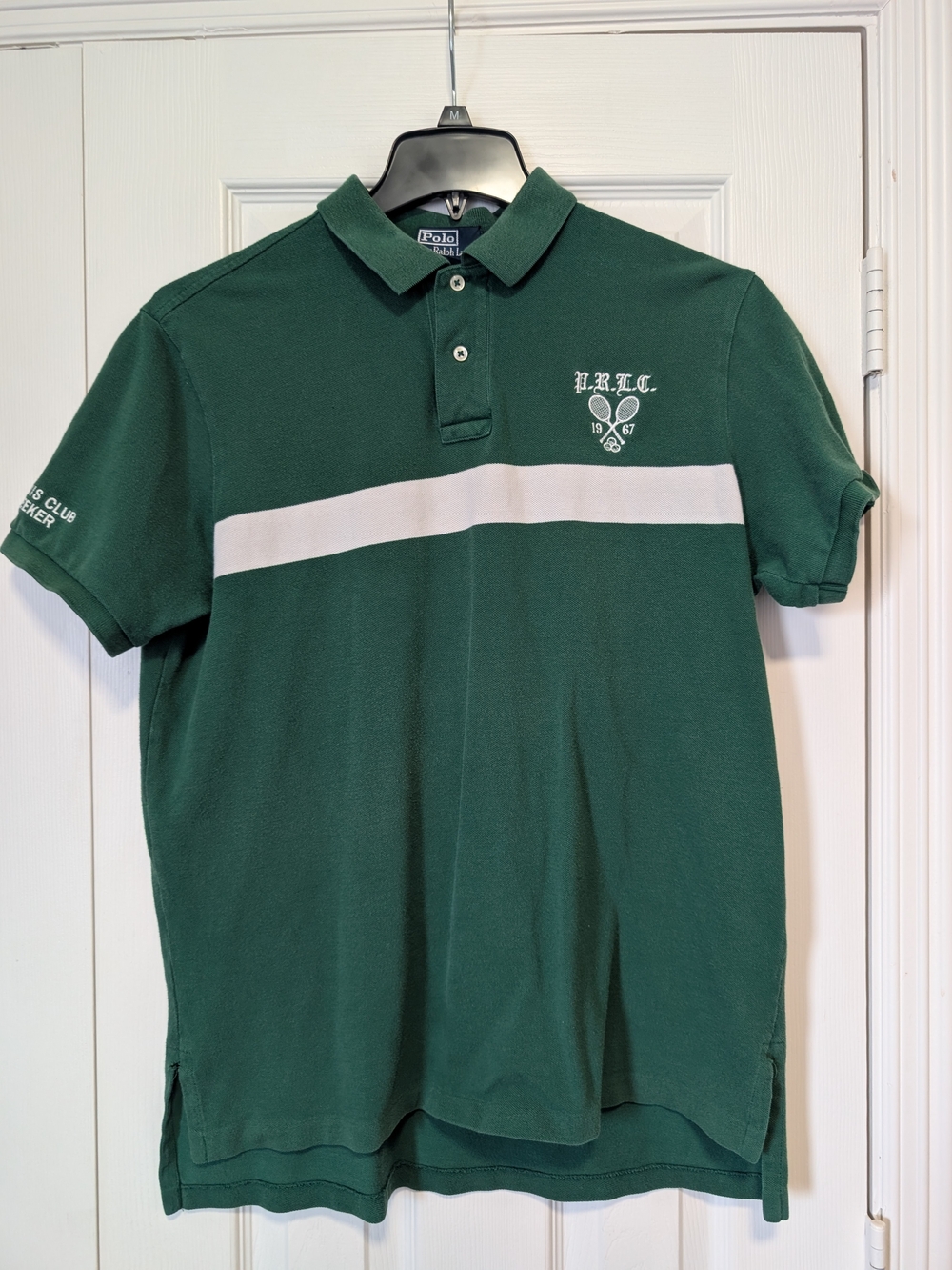 Vintage Polo Ralph Lauren PRLC Tennis Club 1967 Green Polo Shirt Men’s XL Custom